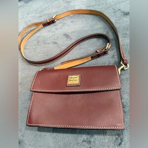 Dooney & Bourke Brown Leather Crossbody with removable Strap